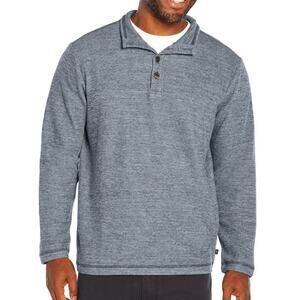 Gap Men's Sweater XL Long Sleeve Mock Neck Cotton Blend Pullover Medieval‎ Blue